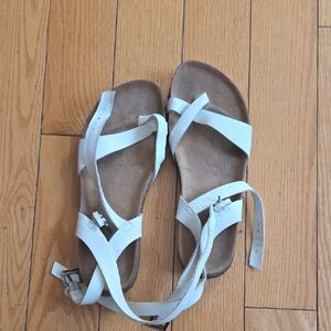 Forever 21 White Strappy Sandals